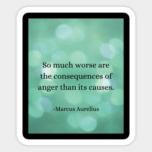 Marcus Aurelius: Conquer Anger, Find Inner Peace Sticker